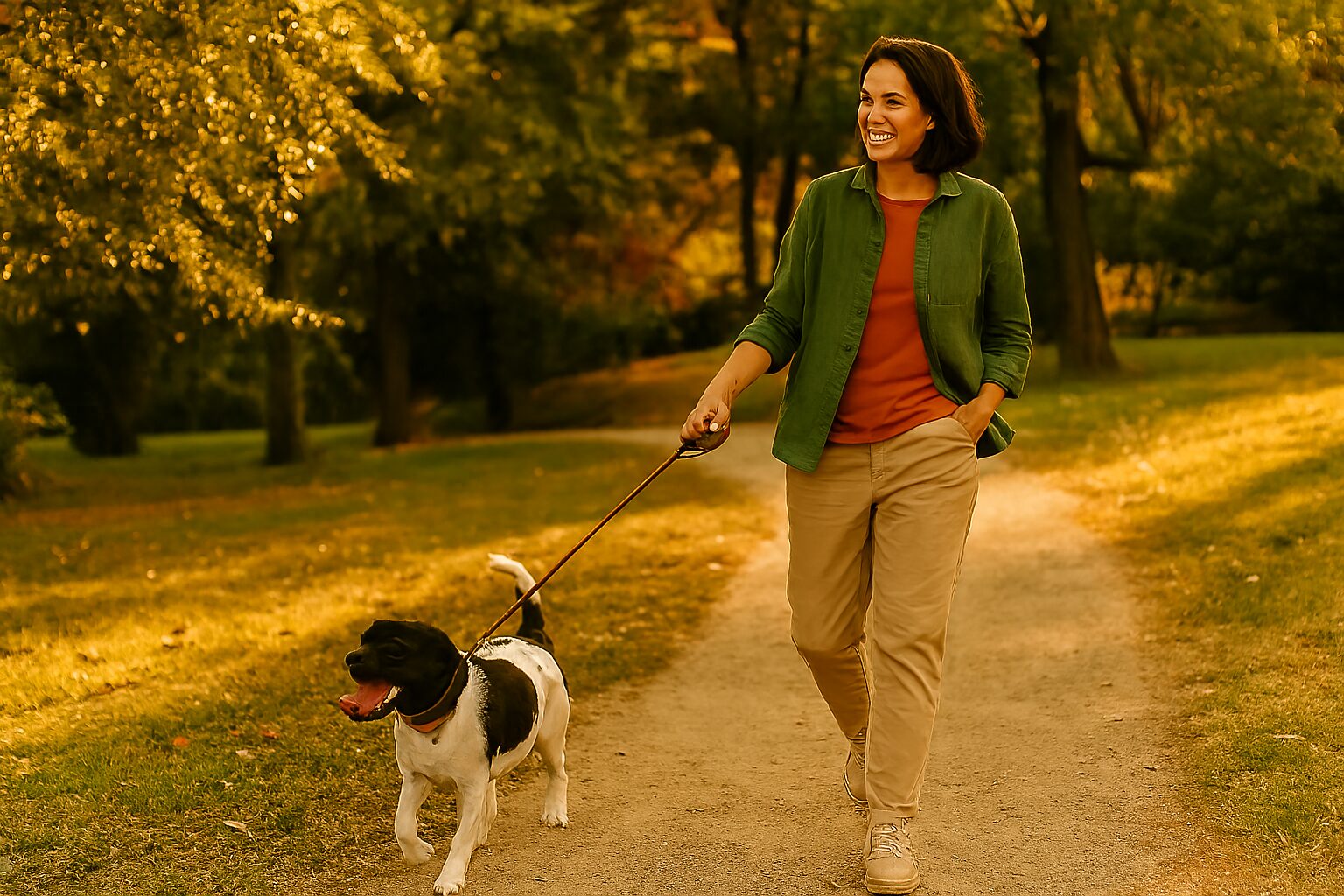 Garde et promenade-jack russel