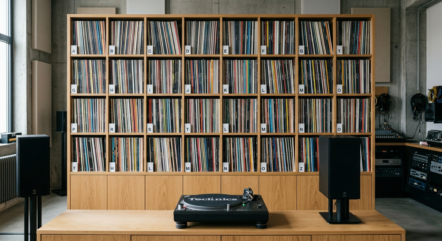 rangement disques vyniles